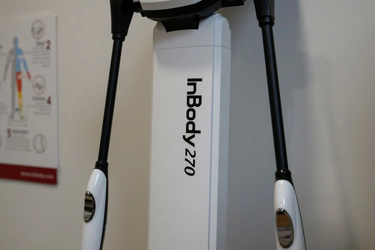 Skin tightening treatment with radio frequency device on neck.