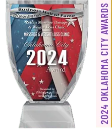 Petra’s Clinic 2024 award plaque in Oklahoma City, OK