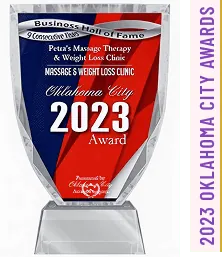 Petra’s Clinic 2023 award plaque in Oklahoma City, OK