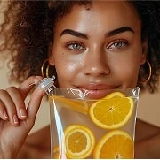 Woman drinking detox citrus water in Oklahoma City, OK
