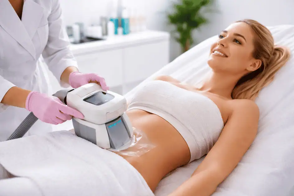 Fat freezing treatment targeting abdomen area